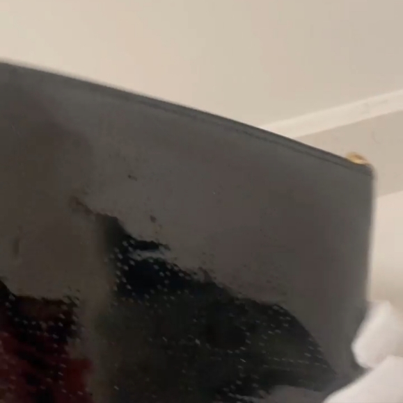 LIKE NEW Kate Spade Metro Spade Zip Pouch, Black Perforated hearts - Picture 7 of 12